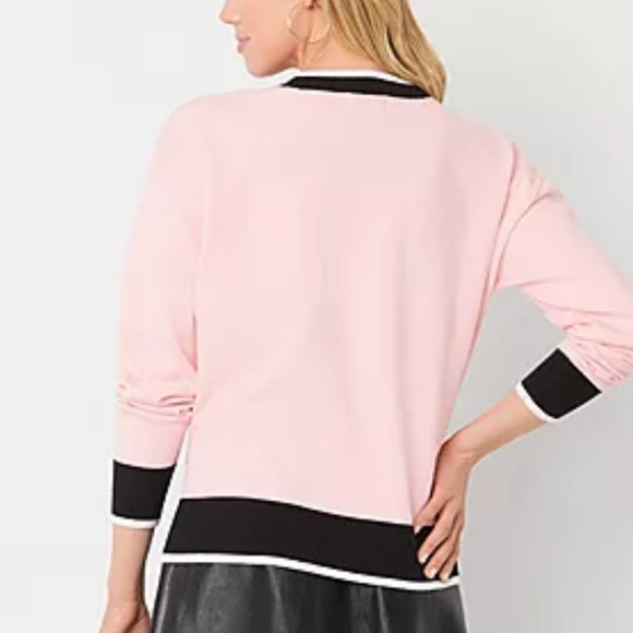 JUICY BY JUICY COUTURE PLUS WOMEN'S CREW NECK LONG SLEEVE PULLOVER SWEATER, 1X - Picture 2 of 2